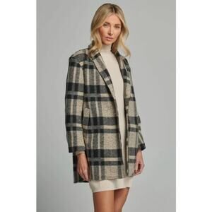 Sundays NYC Plaid Button Front Owen Coat Small